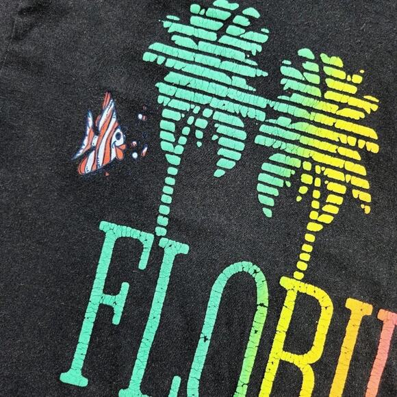 VINTAGE SINGLE STITCH NEON PALMS FLORIDA TSHIRT - Picture 3 of 4